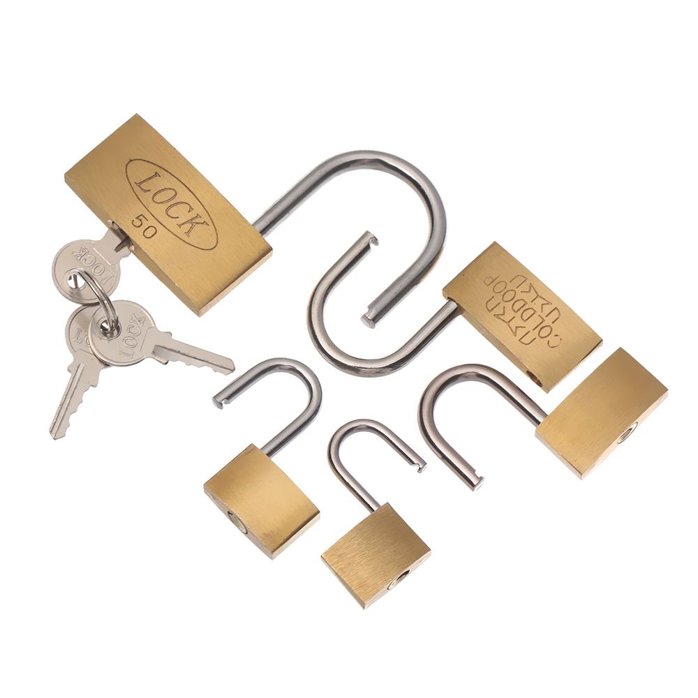 Letter Opener Brass - Mini Copper Lock with 2 Keys