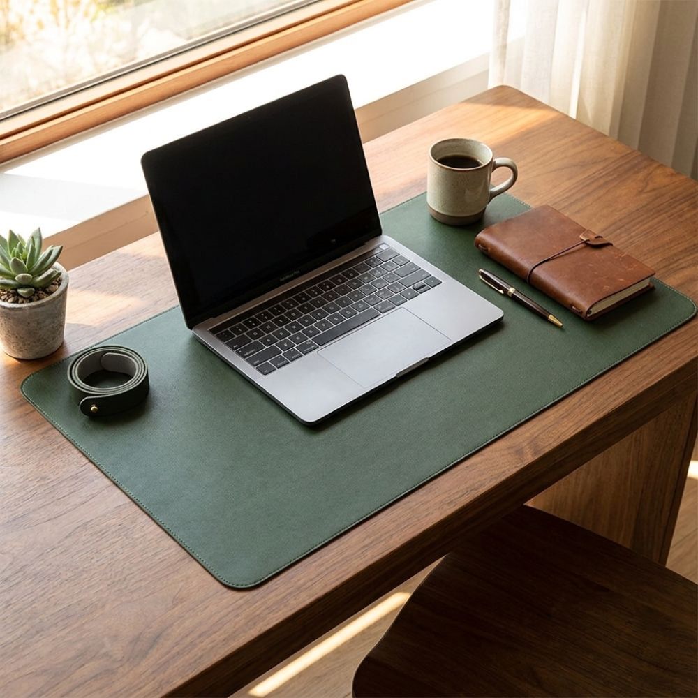 PU Leather Double Side Desk Ma - огляд і ціна Leather Desk Pad